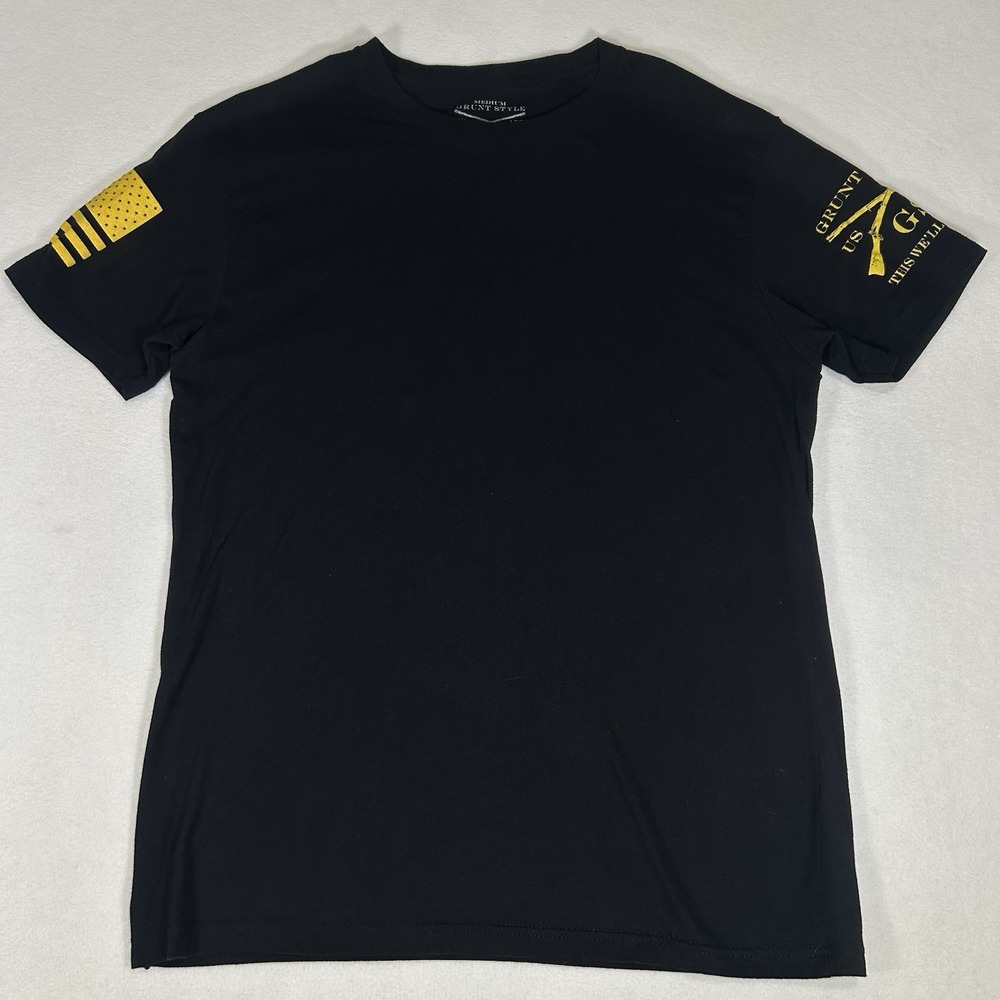 Grunt‎ Style Mens Medium Black This We'll Defend Short Sleeve US 1776 T Shirt